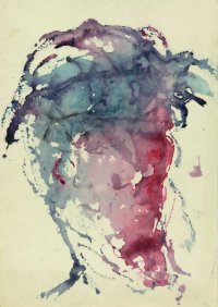 Kopf, Aquarell auf Papier, 30 x 21 cm, 1978