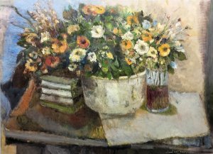 Blumenstilleben, Öl auf Leinwand 2022, 140 x 190 cm