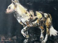 Lycaon Pictus, Öl auf Leinwand 2024, 40 x 60 cm