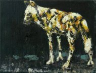 Lycaon Pictus 2, Öl auf Leinwand 2024, 40 x 60 cm