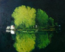 Night on Earth, Öl auf Leinwand 2024, 160 x 200 cm