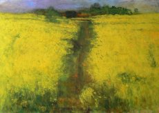 Rapsfeld, Öl auf Leinwand 2024, 100 x 140 cm