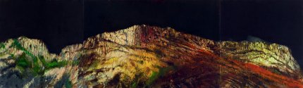 Carmel, Tryptichon, Öl auf Leinwand, 150 x 510 cm, 2010
