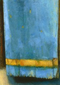 Vorhang Blau, Öl auf Leinwand, 140 x 100 cm, 2014