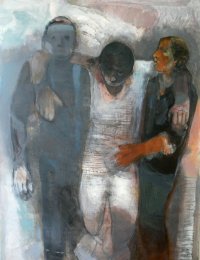 The ashes of days 1, Acryl auf Leinwand, 200 x 100 cm, 2016